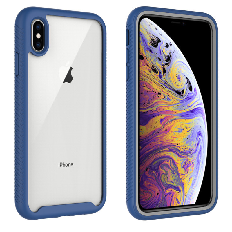 

Ударопрочный чехол Full-body Bumper Case для Apple iPhone X / XS (5.8") Синий (108643)