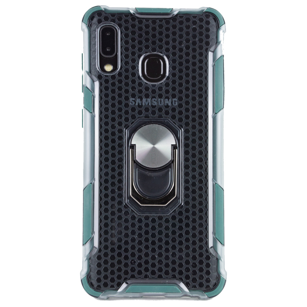 

Ударопрочный чехол Honeycomb Ring для Samsung Galaxy A20 (A205F) Темно-зеленый (115906)