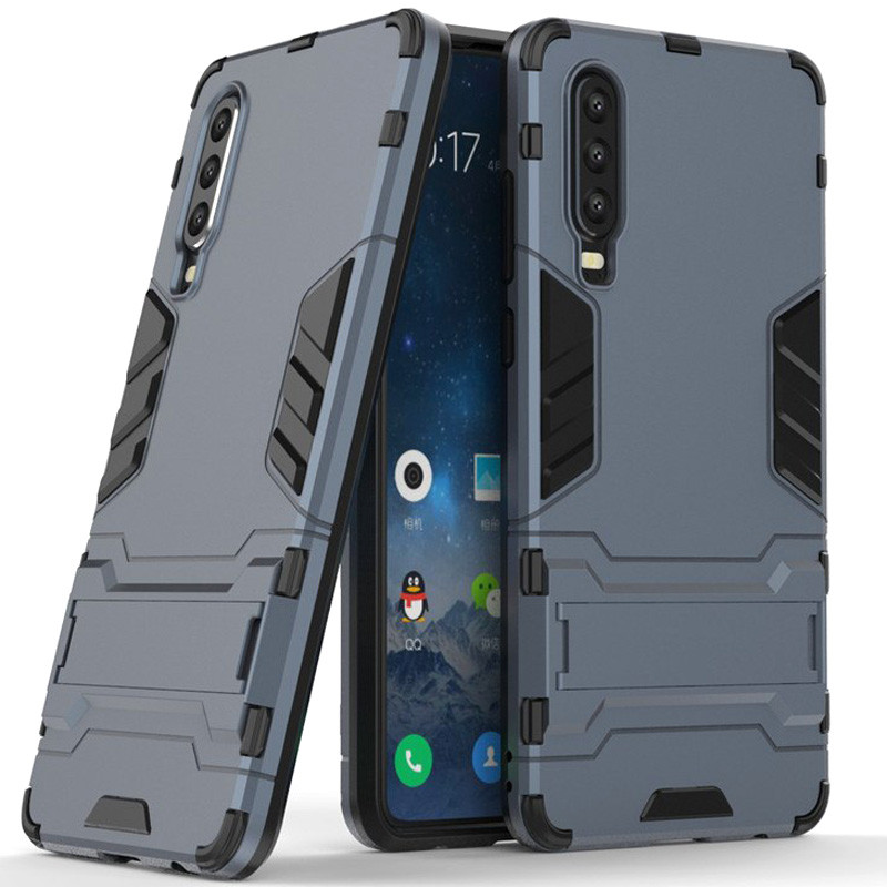 

Ударопрочный чехол-подставка Transformer для Huawei P30 lite с мощной защитой корпуса Металл / Gun Metal (99812)