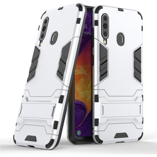 

Ударопрочный чехол-подставка Transformer для Samsung Galaxy A60 (A606F) с мощной защитой корпуса Серебряный / Satin Silver (102927)