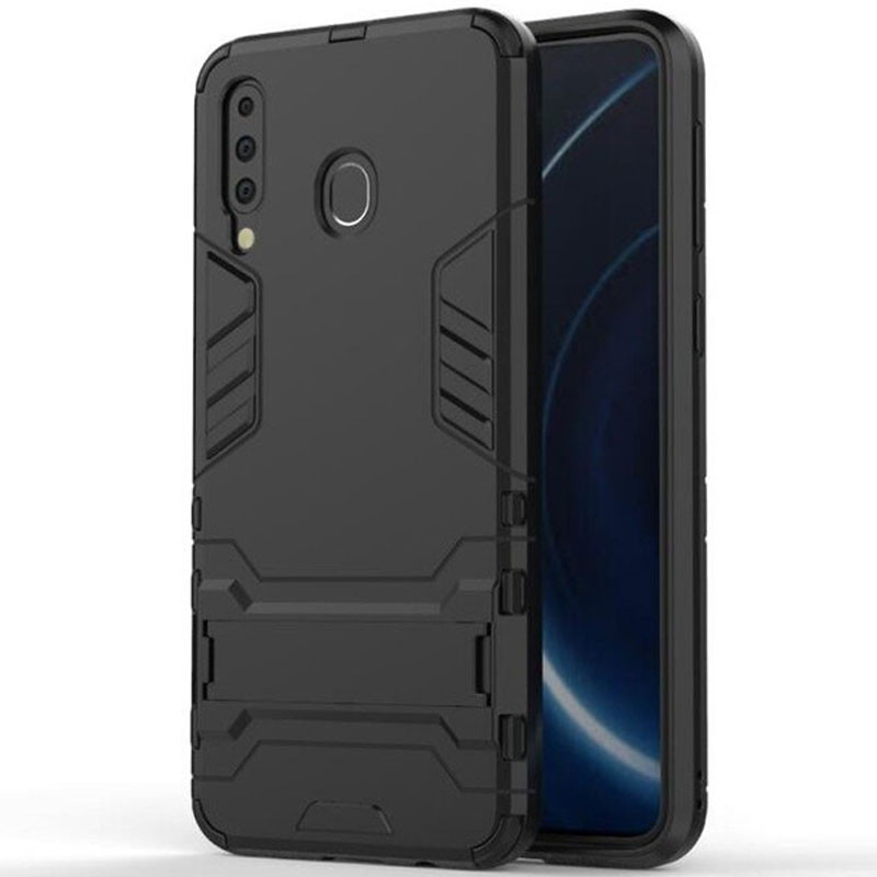 

Ударопрочный чехол-подставка Transformer для Samsung Galaxy M30 с мощной защитой корпуса Черный / Soul Black (102939)