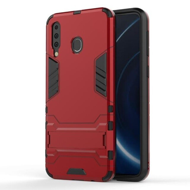 

Ударопрочный чехол-подставка Transformer для Samsung Galaxy M30 с мощной защитой корпуса Красный / Dante Red (102934)