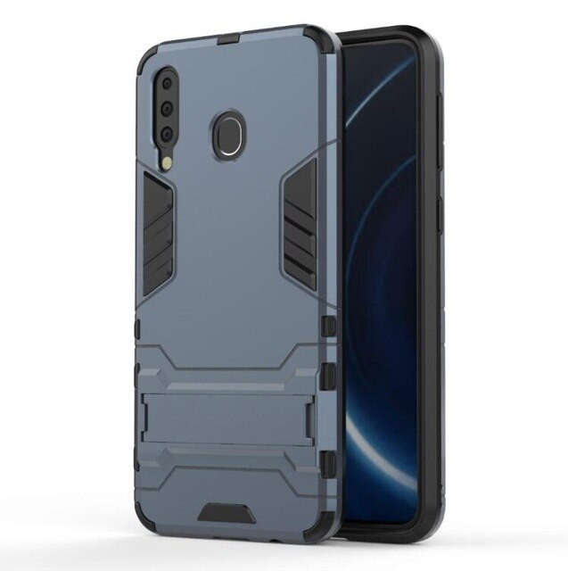 

Ударопрочный чехол-подставка Transformer для Samsung Galaxy M30 с мощной защитой корпуса Серый / Metal slate (102937)