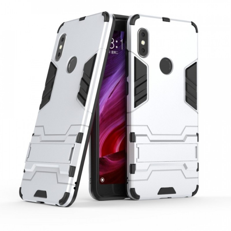 

Ударопрочный чехол-подставка Transformer для Xiaomi Mi 6X Серебряный / Satin Silver (81761)