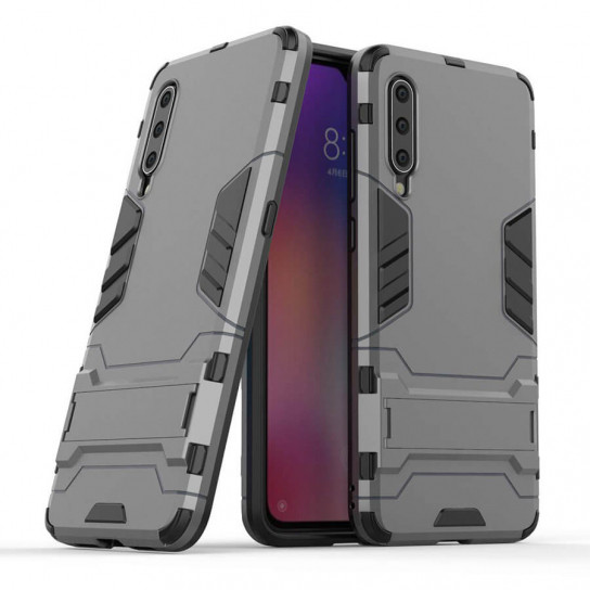 

Ударопрочный чехол-подставка Transformer для Xiaomi Mi 9 SE с мощной защитой корпуса Металл / Gun Metal (101875)