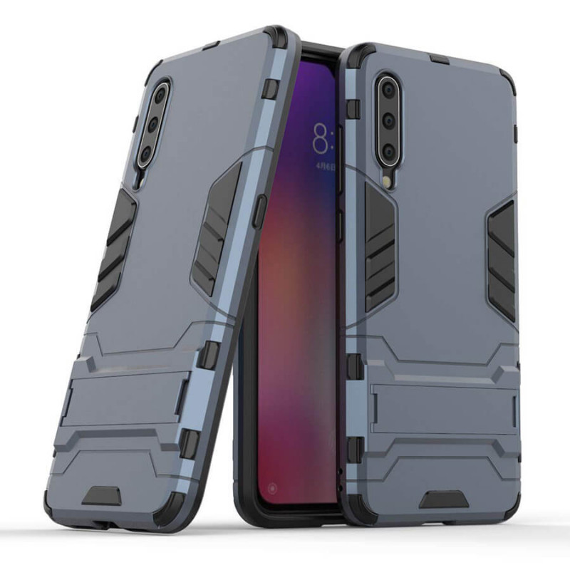 

Ударопрочный чехол-подставка Transformer для Xiaomi Mi 9 SE с мощной защитой корпуса Серый / Metal slate (101877)