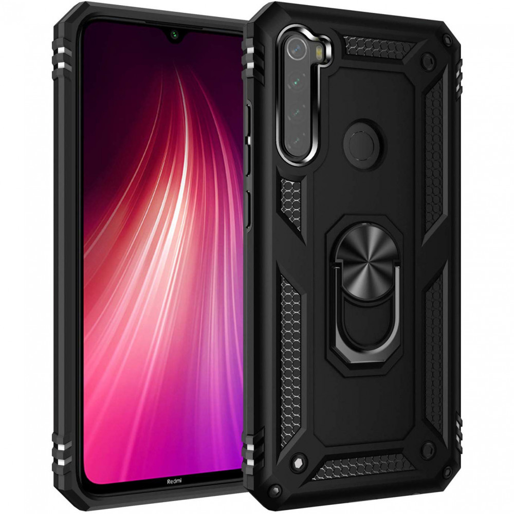 

Ударопрочный чехол Serge Ring for Magnet для Xiaomi Redmi Note 8 / Note 8 2021 Черный (115116)