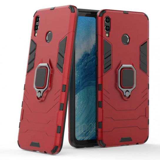

Ударопрочный чехол Transformer Ring for Magnet для Huawei Honor 8X Max Красный / Dante Red (91259)