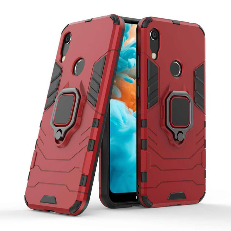 

Ударостійкий чохол Transformer Ring for Magnet для для Huawei Y6 (2019) (Червоний / Dante Red)