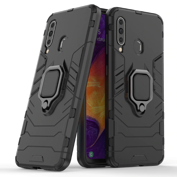 

Ударопрочный чехол Transformer Ring for Magnet для Samsung Galaxy A60 (A606F) Черный / Soul Black (102905)