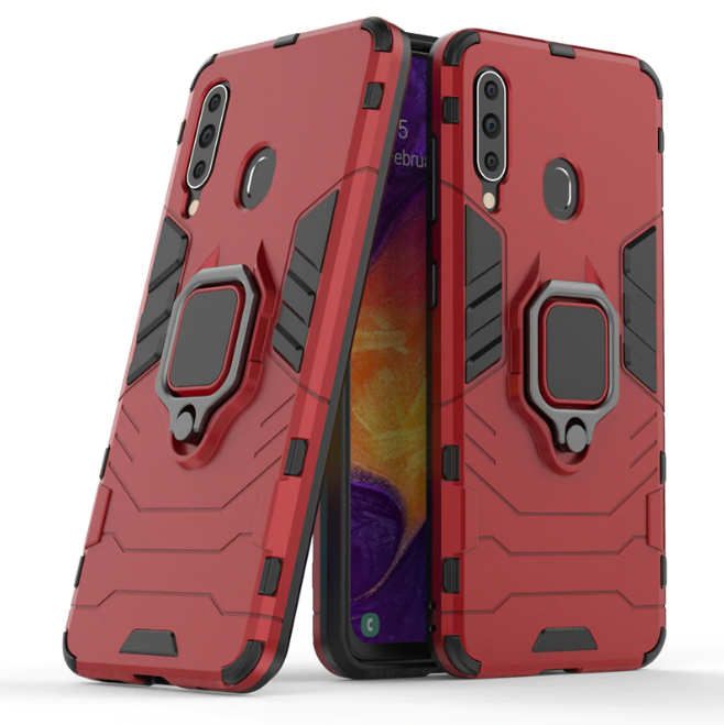 

Ударопрочный чехол Transformer Ring for Magnet для Samsung Galaxy A60 (A606F) Красный / Dante Red (102902)