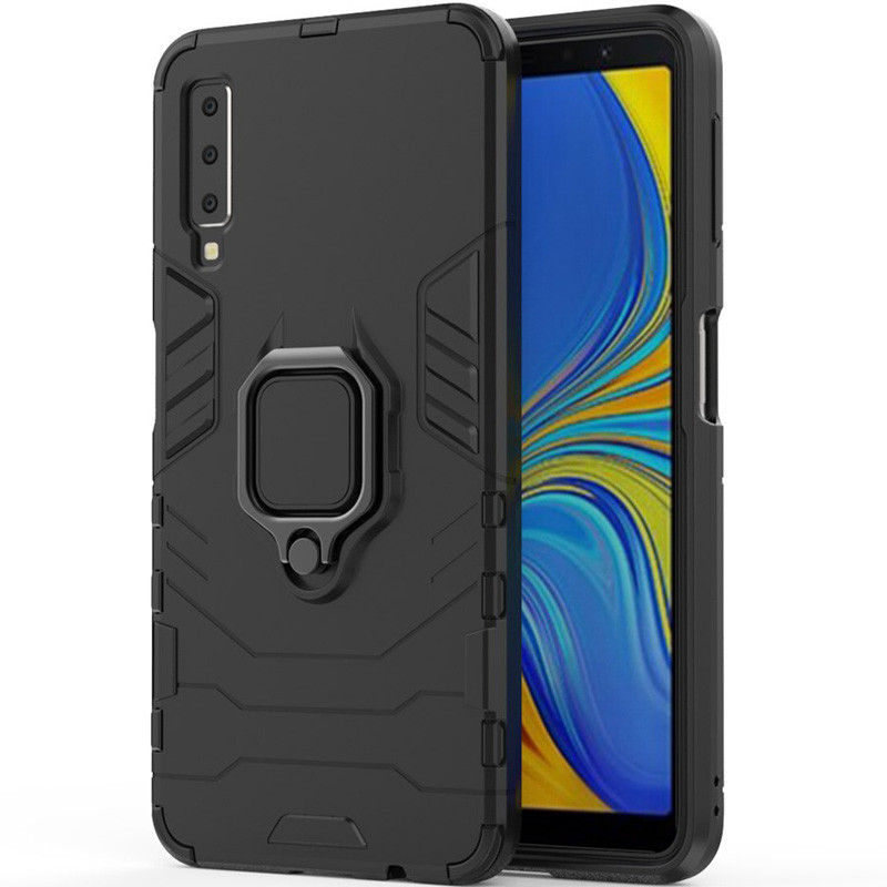 

Ударопрочный чехол Transformer Ring for Magnet для Samsung A750 Galaxy A7 (2018) Черный / Soul Black (99865)