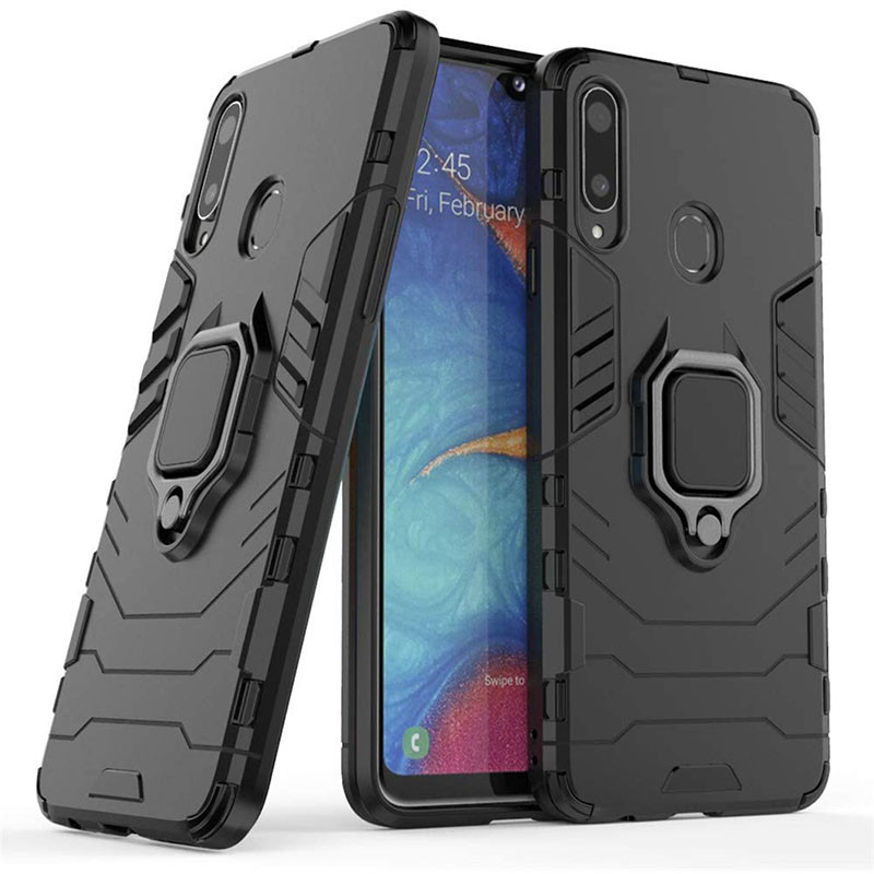 

Ударостійкий чохол Transformer Ring for Magnet для для Samsung Galaxy A20s (Чорний / Soul Black)
