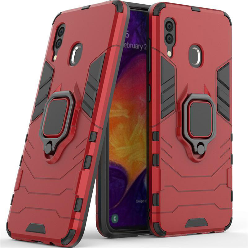 

Ударопрочный чехол Transformer Ring for Magnet для Samsung Galaxy M20 Красный / Dante Red (100757)