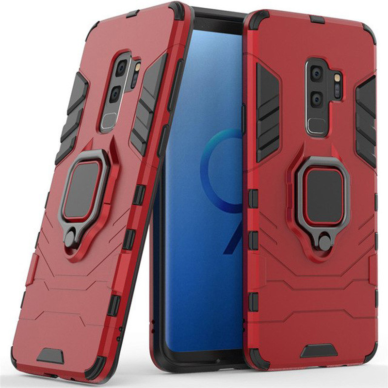 

Ударопрочный чехол Transformer Ring for Magnet для Samsung Galaxy S9+ Красный / Dante Red (99887)
