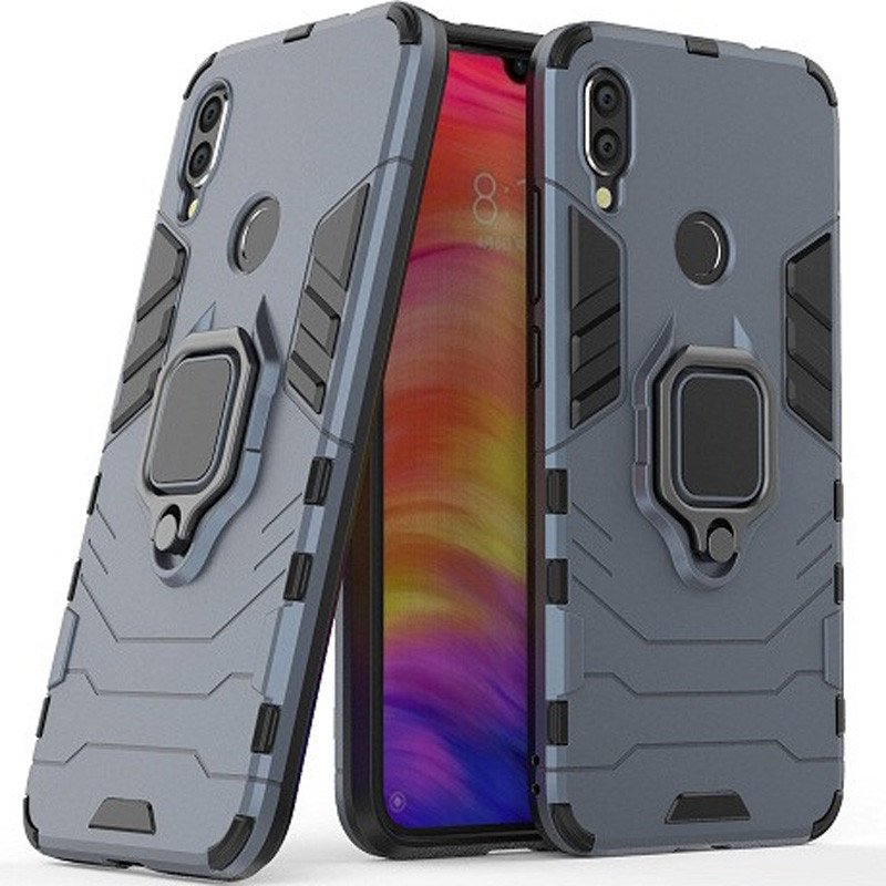 

Ударопрочный чехол Transformer Ring for Magnet для Xiaomi Redmi 7 Серый / Metal slate (101856)