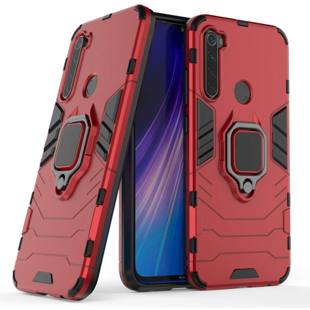 

Ударопрочный чехол Transformer Ring for Magnet для Xiaomi Redmi Note 8 Красный / Dante Red (112265)