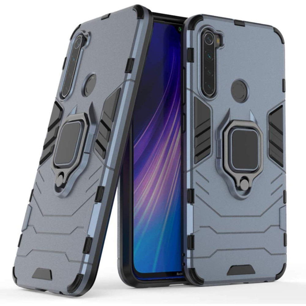 

Ударопрочный чехол Transformer Ring for Magnet для Xiaomi Redmi Note 8 / Note 8 2021 Серый / Metal slate (112267)