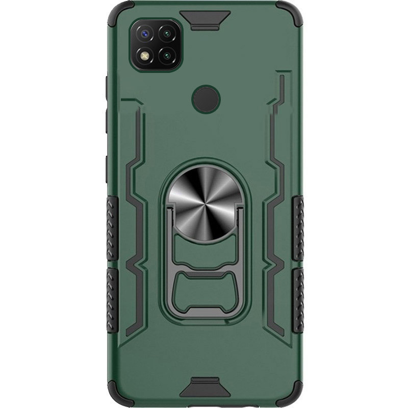 

Ударопрочный чехол Beer Ring for Magnet для Xiaomi Redmi 9C Темно-зеленый (144456)
