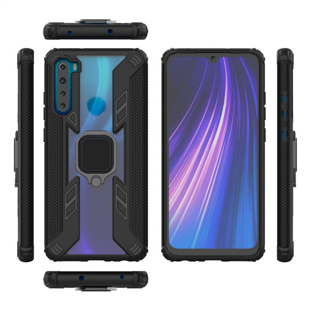 

Ударопрочный чехол Combo Ring for Magnet для Xiaomi Redmi Note 8T Черный (122158)