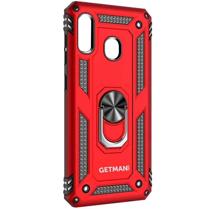 

Ударопрочный чехол GETMAN Serge Ring for Magnet для Samsung Galaxy A11 / M11 Красный (130165)
