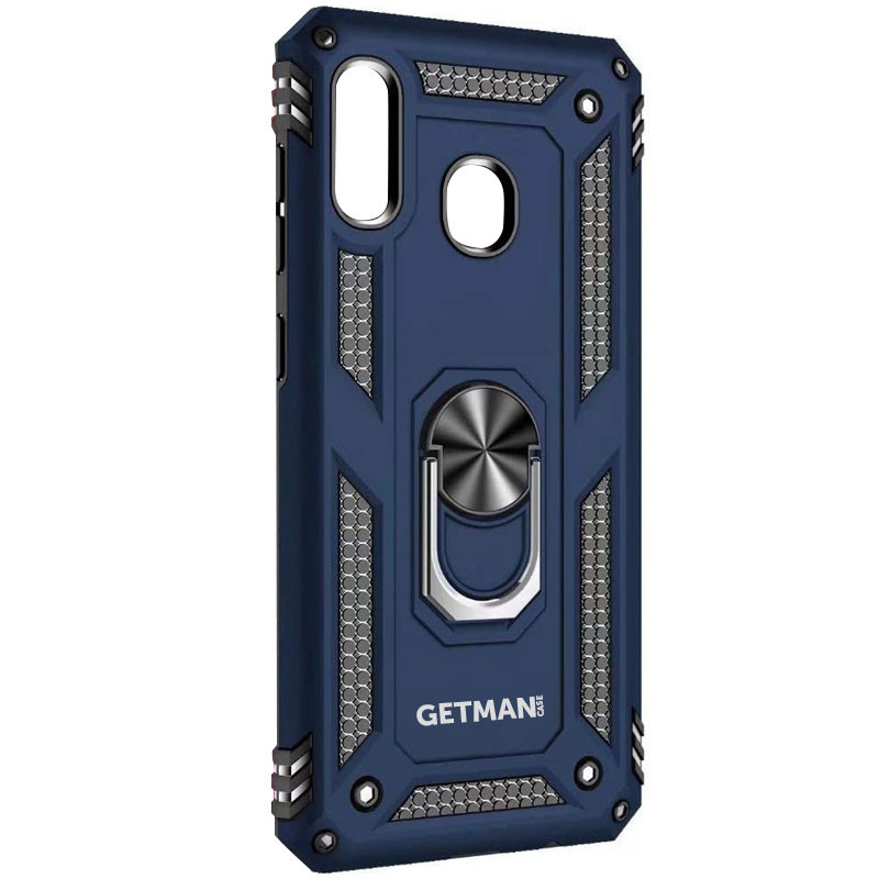 

Ударопрочный чехол GETMAN Serge Ring for Magnet для Samsung Galaxy A11 / M11 Темно-синий (130167)