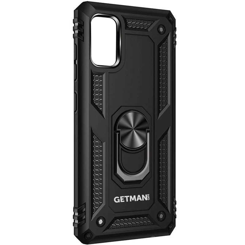 

Ударопрочный чехол GETMAN Serge Ring for Magnet для Samsung Galaxy A31 Черный (130180)
