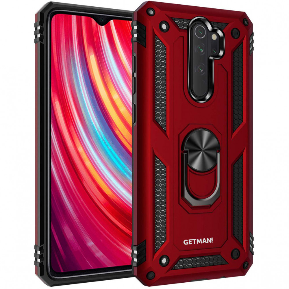 

Ударопрочный чехол GETMAN Serge Ring for Magnet для Xiaomi Redmi 9 Красный (140407)