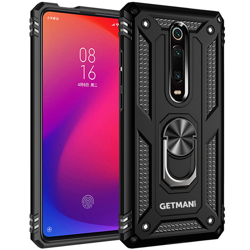 

Ударопрочный чехол GETMAN Serge Ring for Magnet для Xiaomi Redmi K20 Pro Черный (140392)