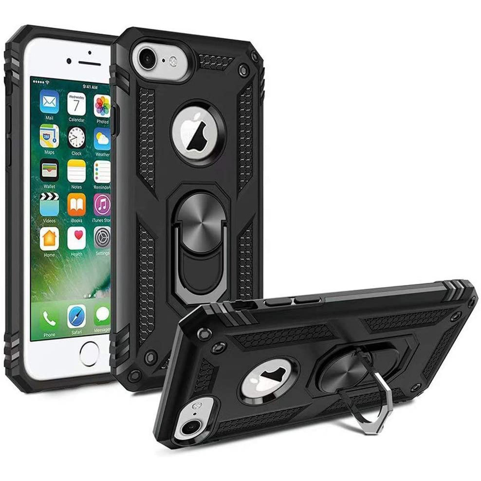 

Ударостійкий чохол Serge Ring for Magnet для Apple iPhone SE (2020) (Чорний)