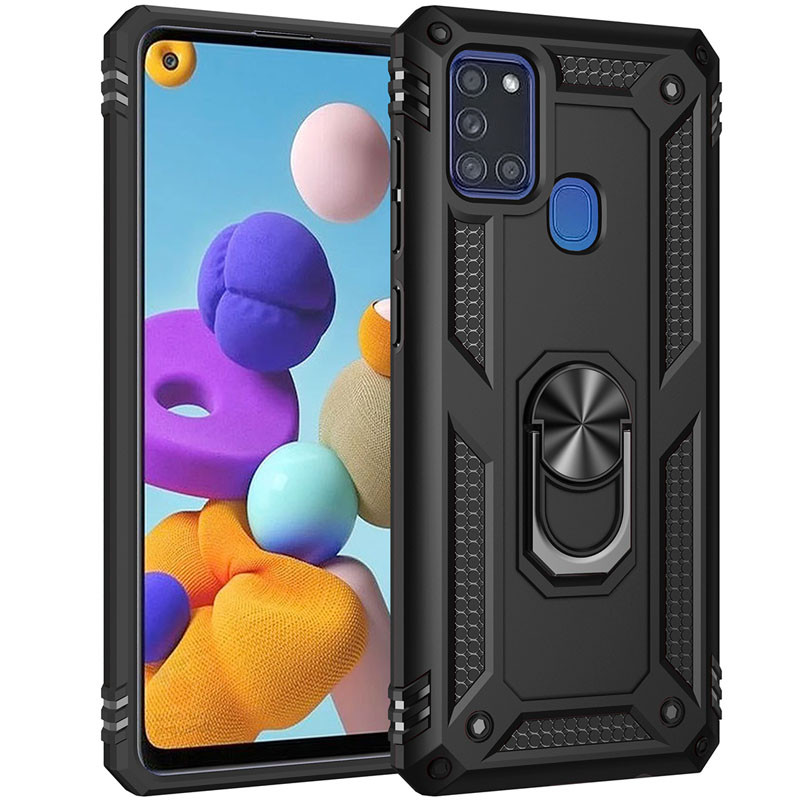 

Ударопрочный чехол Serge Ring for Magnet для Samsung Galaxy A21s Черный (143794)