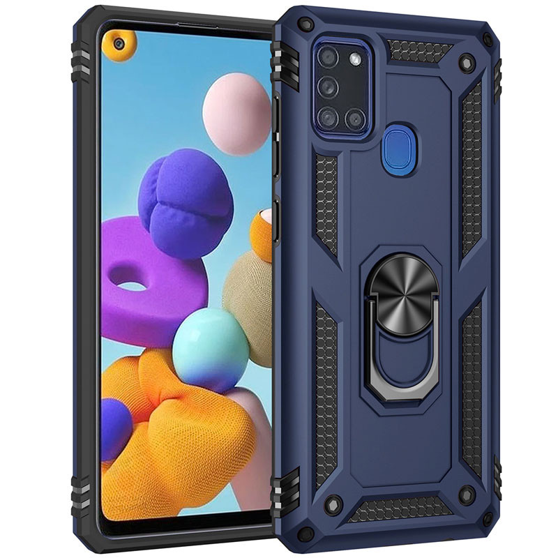 

Ударостійкий чохол Serge Ring for Magnet для Samsung Galaxy A21s (Темно-синій)