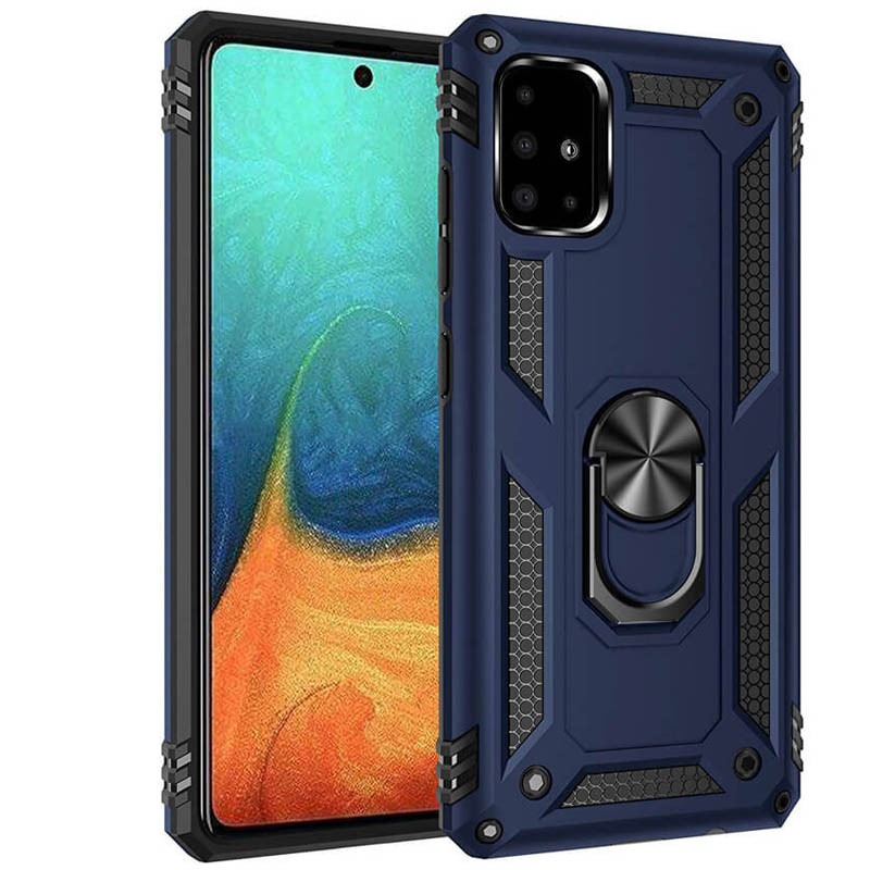 

Ударостійкий чохол Serge Ring for Magnet для Samsung Galaxy A51 (Темно-синій)
