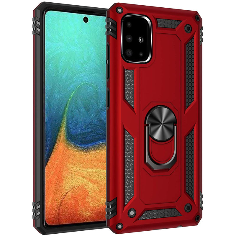 

Ударопрочный чехол Serge Ring for Magnet для Samsung Galaxy A71 Красный (122108)