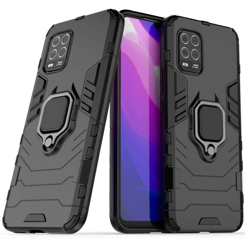 

Ударостійкий чохол Transformer Ring for Magnet для для Xiaomi Mi 10 Lite (Чорний / Soul Black)