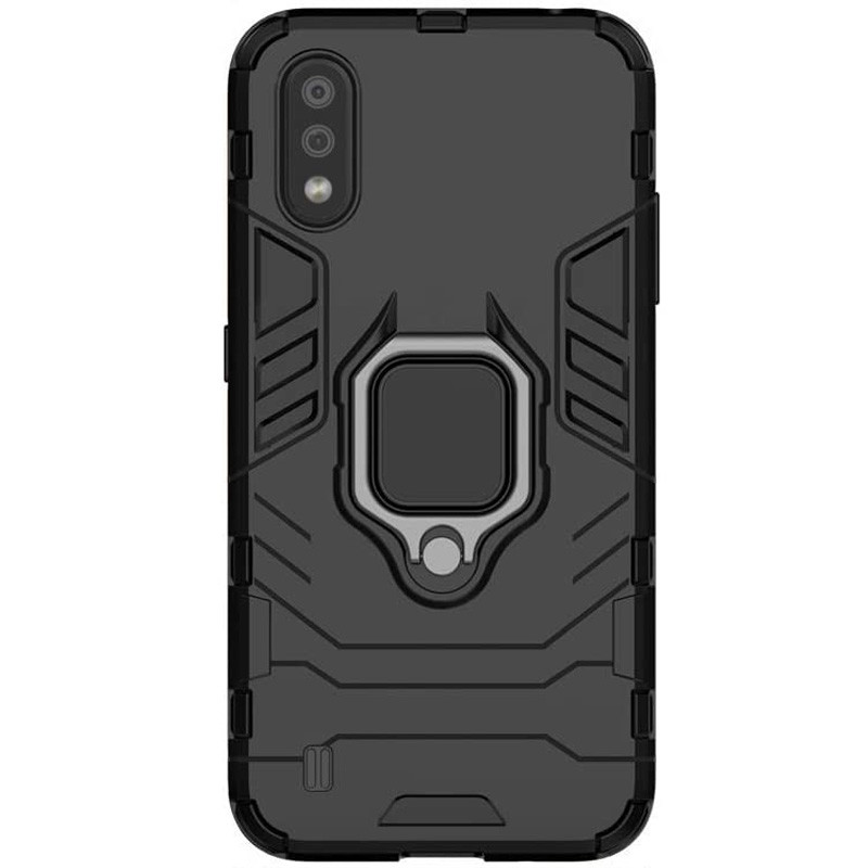 

Ударопрочный чехол Transformer Ring for Magnet для Samsung Galaxy A01 Черный / Soul Black (132211)