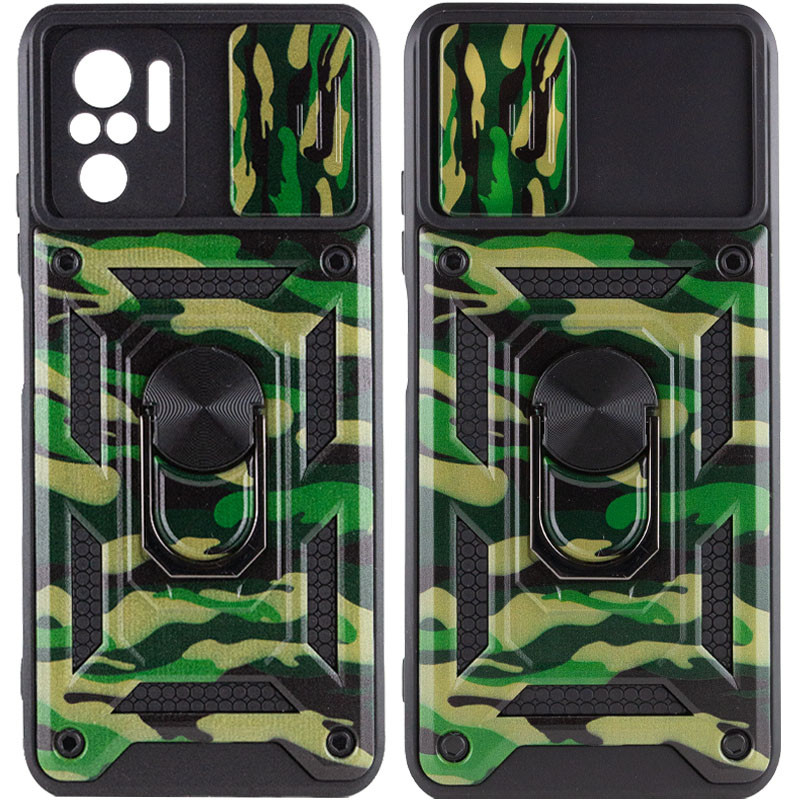 

Ударостійкий чохол Camshield Serge Ring Camo для Xiaomi Redmi Note 10s (Зелений / Army Green)