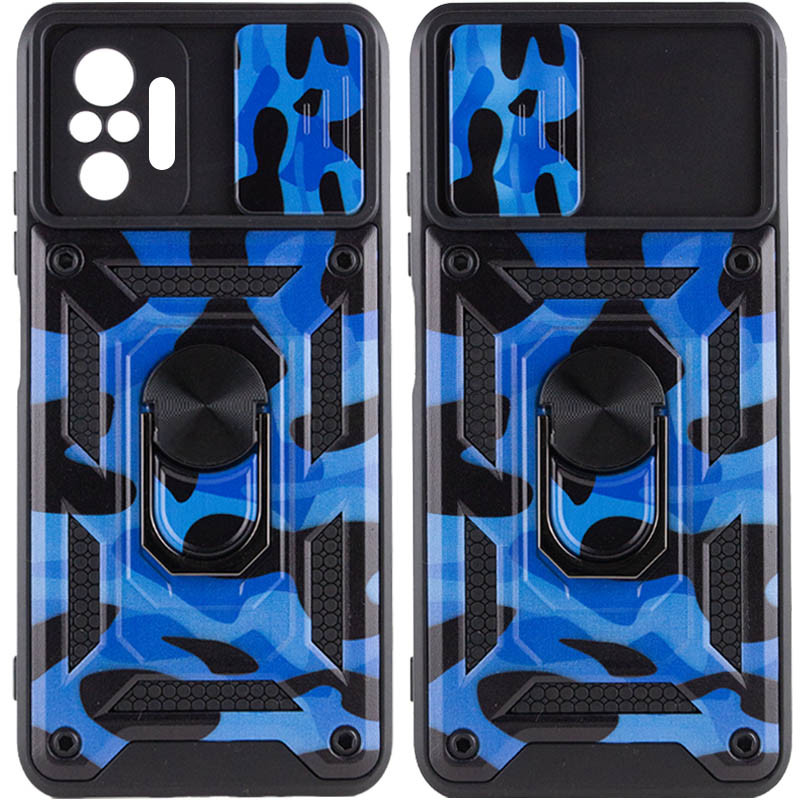 

Ударопрочный чехол Camshield Serge Ring Camo для Xiaomi Redmi Note 10 Pro Max Синий / Army Blue (213363)