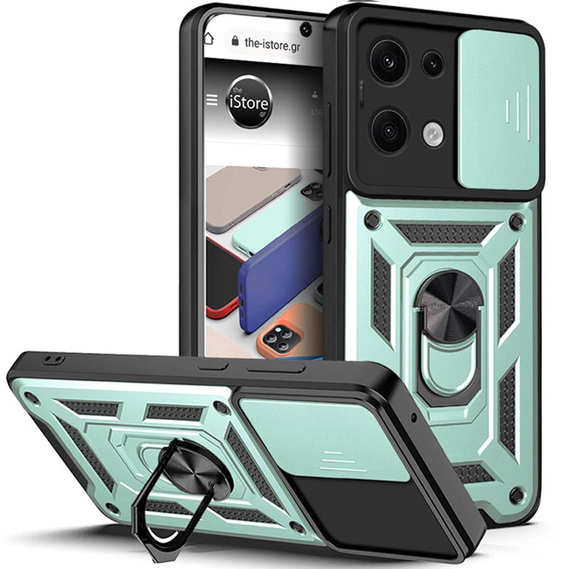 

Ударопрочный чехол Camshield Serge Ring для Xiaomi Redmi Note 13 Pro 5G Зеленый (270980)