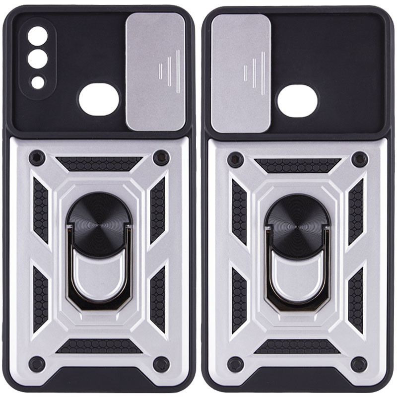 

Ударостійкий чохол Camshield Serge Ring for Magnet для Samsung Galaxy A10s (Срібний)