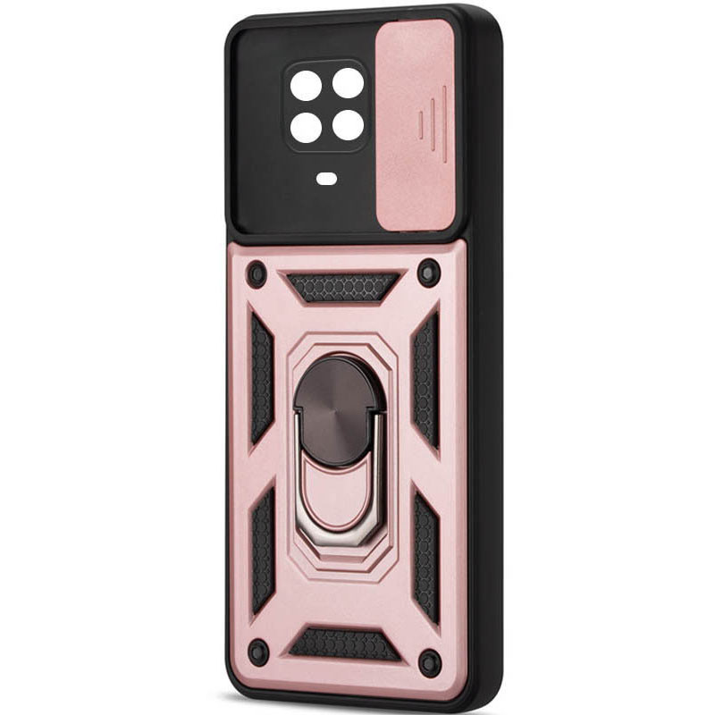 

Ударостійкий чохол Camshield Serge Ring for Magnet для Xiaomi Redmi Note 9 Pro (Rose Gold (горизонт. шторка))