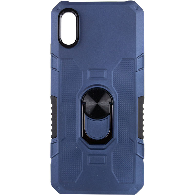 

Ударопрочный чехол Military Ring для Xiaomi Redmi 9A Синий (224715)