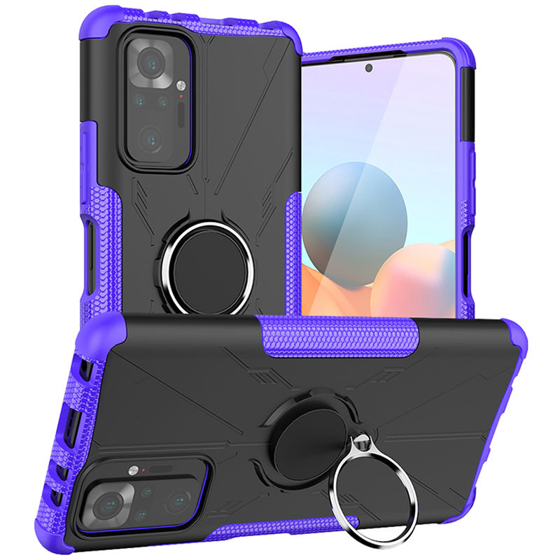 

Ударопрочный чехол Protective Ring для Xiaomi Redmi Note 10 Pro / 10 Pro Max Фиолетовый (200250)