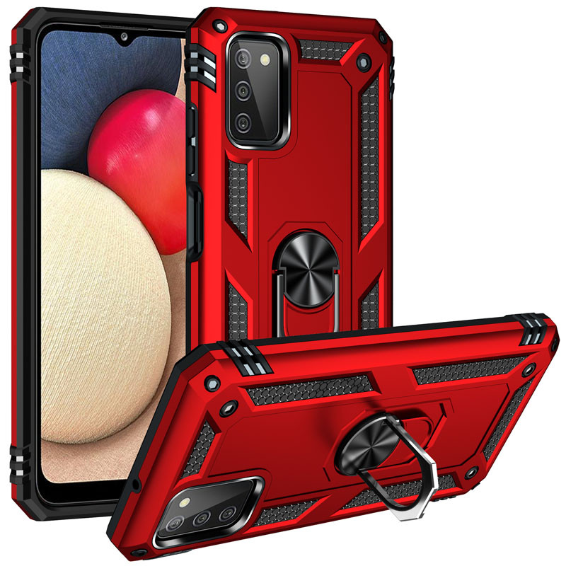 

Ударостійкий чохол Serge Ring for Magnet для Samsung Galaxy A03s (Червоний)