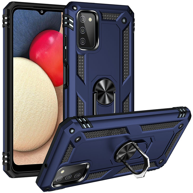 

Ударостійкий чохол Serge Ring for Magnet для Samsung Galaxy A03s (Темно-синій)