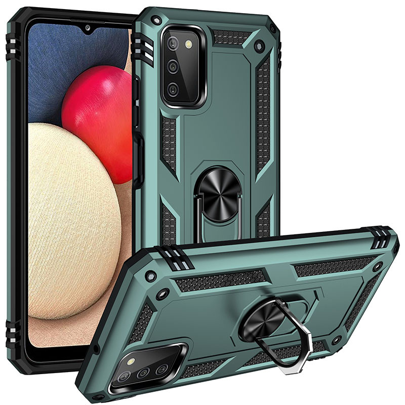 

Ударостійкий чохол Serge Ring for Magnet для Samsung Galaxy A03s (Зелений)