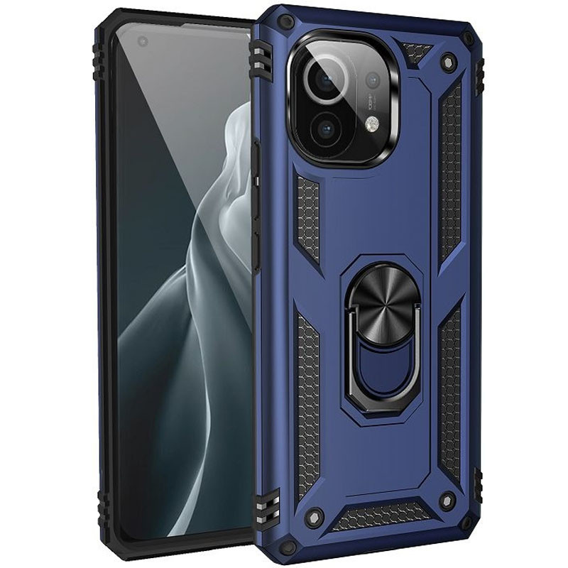 

Ударостійкий чохол Serge Ring for Magnet для Xiaomi Mi 11 Lite (Темно-синій)