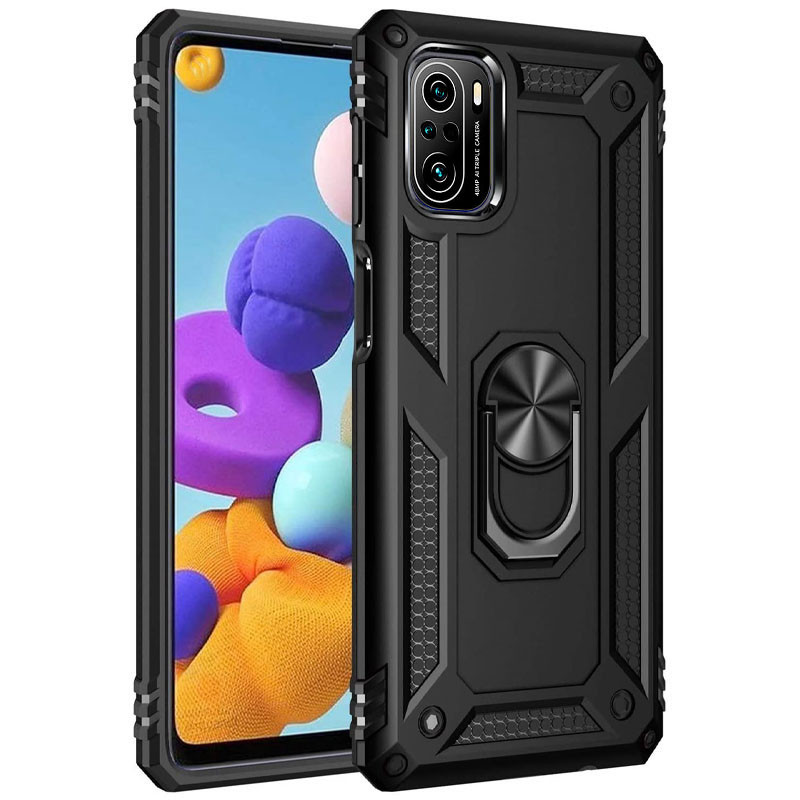 

Ударостійкий чохол Serge Ring for Magnet для Xiaomi Redmi K40 (Чорний)