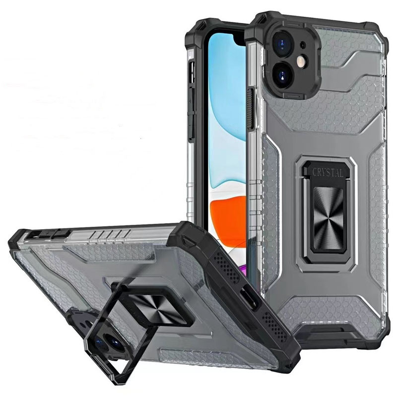 

Ударопрочный чехол Transformer CrystalRing для Apple iPhone 12 (6.1") Черный + Прозрачный / Черный (200943)