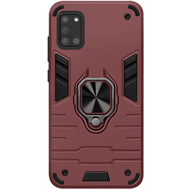 

Ударопрочный чехол Transformer Ring for Magnet для Samsung Galaxy A31 Бордовый / Wine red (179304)